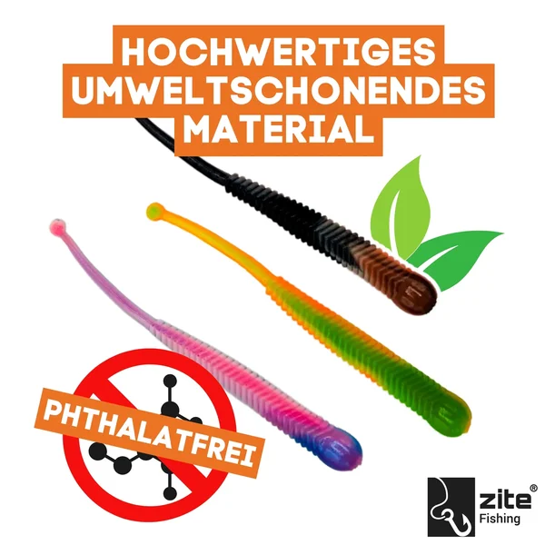 Zite Fishing Slinky Snake Schock Mix Käse 8 cm 8 St. Schlangenförmig Gummi_auswahl3