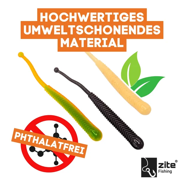 Zite Fishing Slinky Snake Allround Mix Knoblauch 8 cm 8 St. Schlangenförmig Gummi_auswahl3