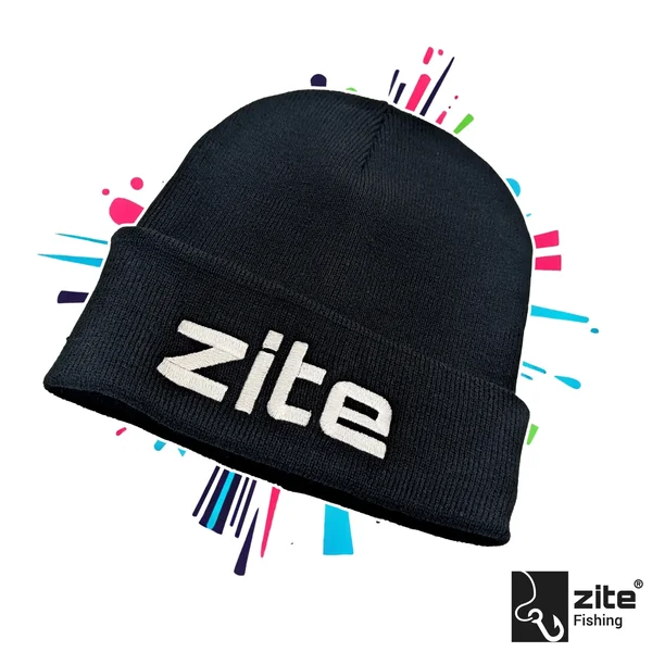 Zite Fishing Beanie Mütze Schwarz mit gestickten Logo _auswahl1