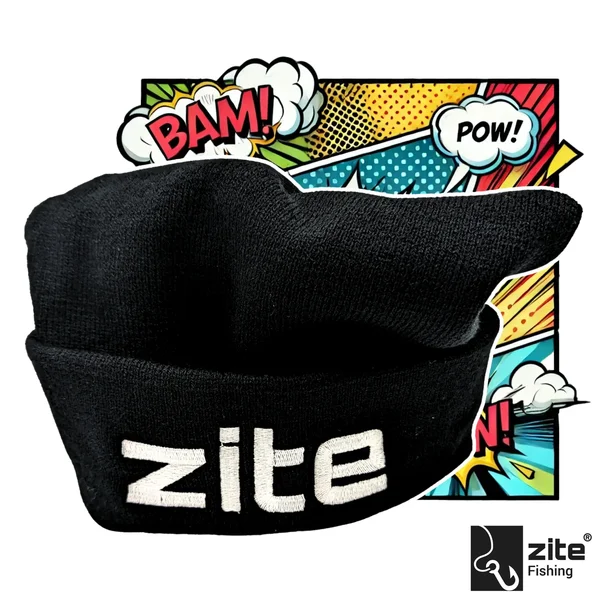 Zite Fishing Beanie Mütze Schwarz mit gestickten Logo _auswahl3