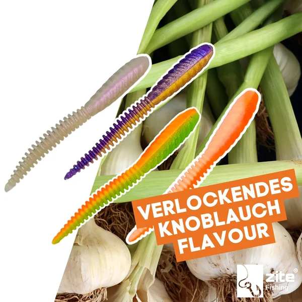 Zite Fishing Twerky Tailer Shiny Mix Knoblauch 7 cm 8 STK 3in1 Gummiköder Forelle_auswahl6