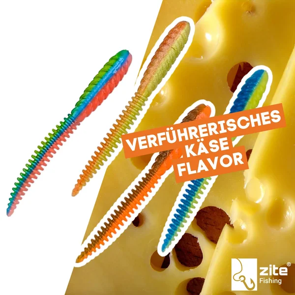 Zite Fishing Twerky Tailer Nature Mix Käse 7 cm 8 STK 3in1 Gummiköder Forelle_auswahl6