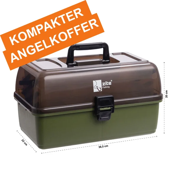 Angelkoffer 3-ladig mit Zubehör befüllt - Vorfachhaken, Blei, Posen & mehr_auswahl6