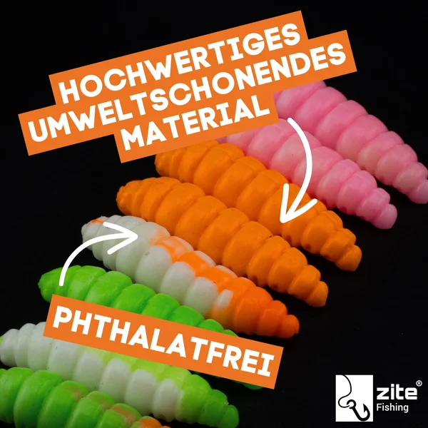 Zite Fishing Attracta Larv Passiv Starterset mit Bodentaster, Vorfachhaken, Karabinerwirbel und Gummiperlen Grundangeln _auswahl3