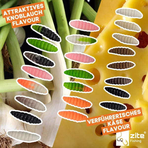 Zite Fishing Attracta Larv Passiv Starterset mit Bodentaster, Vorfachhaken, Karabinerwirbel und Gummiperlen Grundangeln _auswahl7