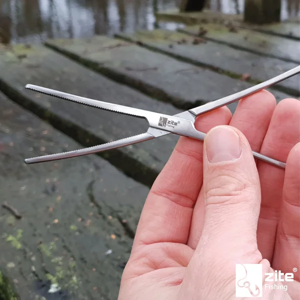 Zite Fishing Hakenlöser Zange gebogen 20 cm rostfreier Stahl mit schwarzem Griff-Coating für Universaleinsatz_auswahl5