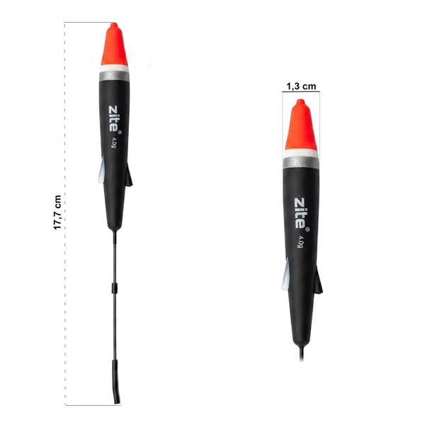 Zite Fishing Schlepp-Posen Set Slim 4g – Sbirolino Pose Forelle mit Wirbel & Sinker_auswahl1