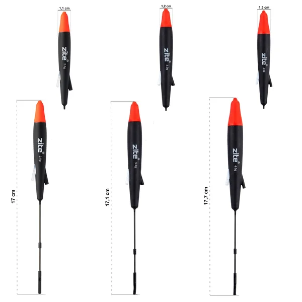 Zite Fishing Schlepp-Posen Slim Set 2g 3g 4g – Forellenposen mit Stabilisierungsflügel 3 Stück_auswahl1