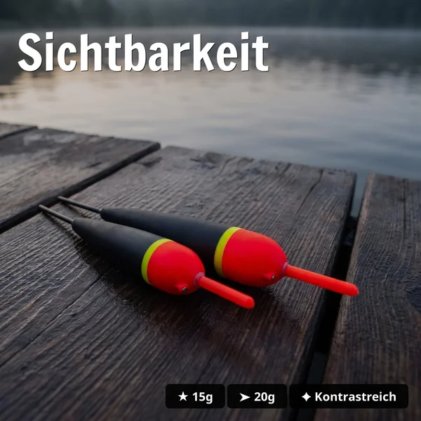 Hecht-Knicklichtposen 2er Pack 15g & 20g Durchlaufpose Neon Knicklichtaufnahme Zite Fishing_auswahl4