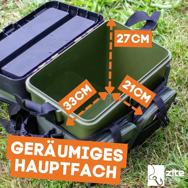 Multi-Angelkoffer Sparset mit Sitzkiepe, gummiertem Kescher, Hakenlöserzange, Fischtöter & GRATIS Thermoskanne_auswahl3