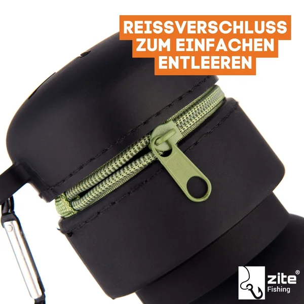 Faltbarer Mülleimer mit Karabiner Silikon Ausziehbar 8,5–12 cm für Outdoor & Angeln_auswahl1