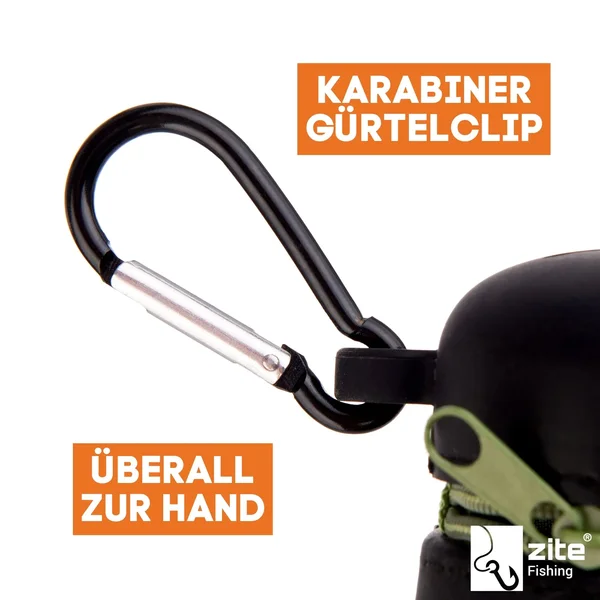 Faltbarer Mülleimer mit Karabiner Silikon Ausziehbar 8,5–12 cm für Outdoor & Angeln_auswahl2