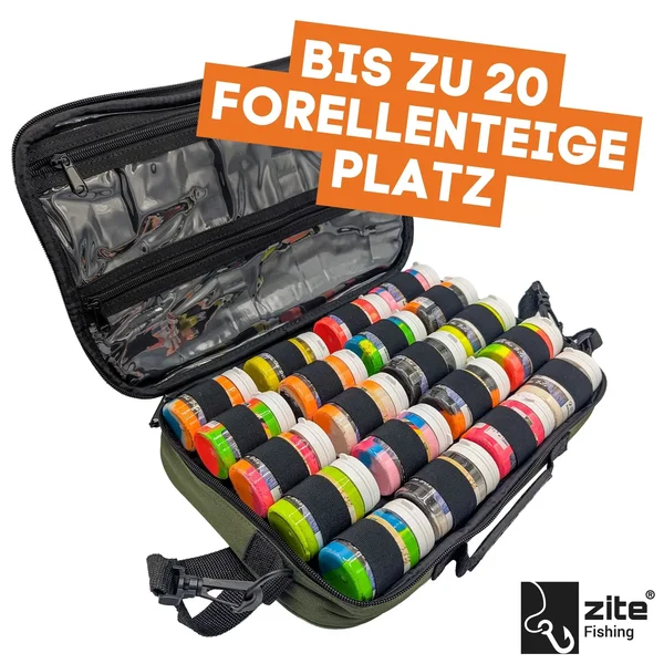 Forellenteig Tasche 23x36x6cm für 20 Forellenpasten Dosen Wasserfest & Tragbar_auswahl2