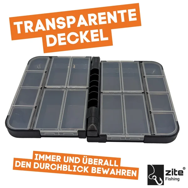 Zite Fishing Pocket Sorting Box Set 13,2 x 9,7 x 3,4 cm 3 STK je 16 Fächern einzeln verschließbar _auswahl4
