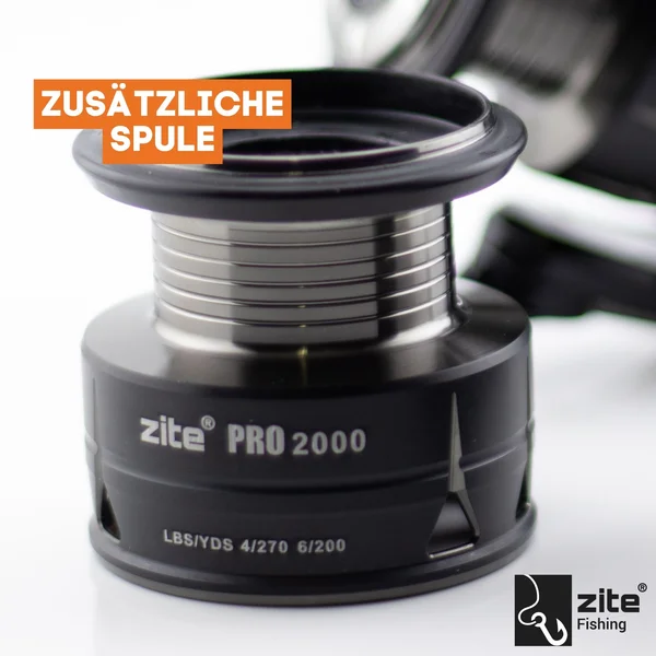 Zite Fishing Spinning Reel Pro 2000 bespult Spinnrolle mit Frontbremse 8+1 2 Aluminiumspulen für Spinnfischen_auswahl11