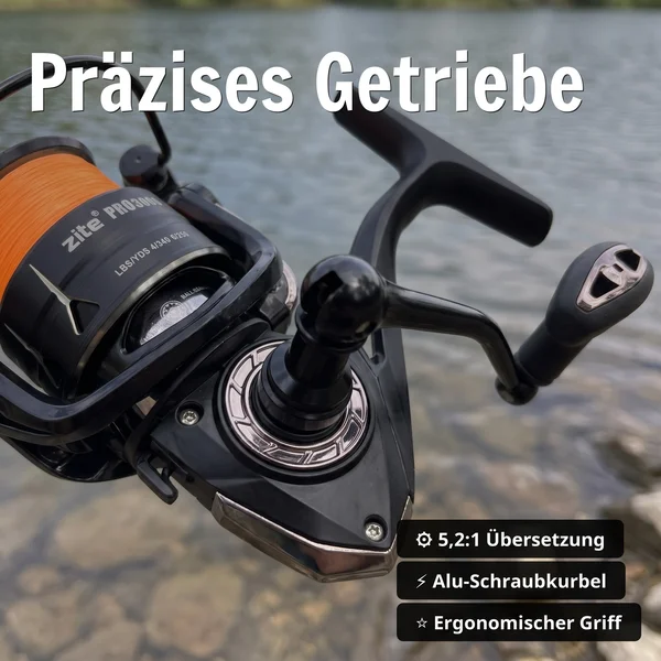 Zite Fishing Spinning Reel Pro 3000 bespult Spinnrolle mit Frontbremse 8+1 2 Aluminiumspulen für Spinnfischen_auswahl4
