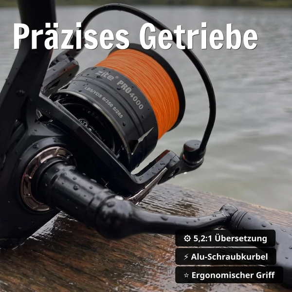 Zite Fishing Spinning Reel Pro 4000 bespult Spinnrolle mit Frontbremse 8+1 2 Aluminiumspulen für Spinnfischen_auswahl4