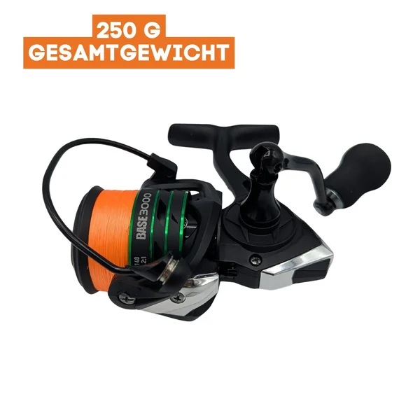 Spinning Reel Base 3000 Spinnrolle mit Frontbremse 5+1 2 Aluminiumspulen für Forelle & Barsch Spinnfischen_auswahl7