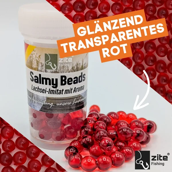 Salmy Beads Pellet rot 8 mm 60 Stück Lachsei Imitat Forellenköder Zite Fishing_auswahl1
