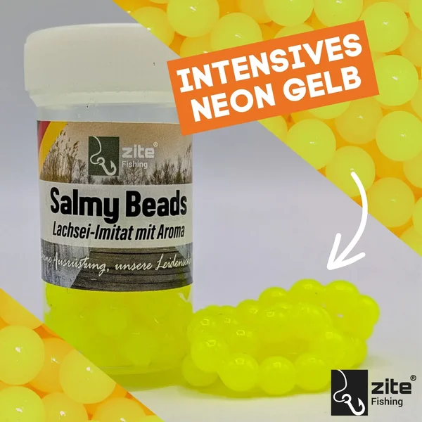 Salmy Beads Bienenmadenöl gelb 8 mm 60 Stück Köder Trout Eggs Zite Fishing_auswahl1