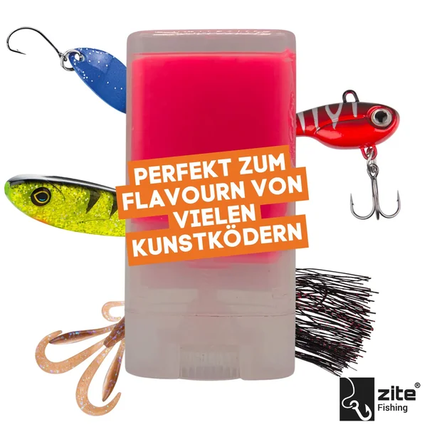 Zite Fishing Flave Boost Stick Knoblauch pink 100 g - Lockstoff-Stift für Gummifische, Wobbler, Blinker & Spoons_auswahl1