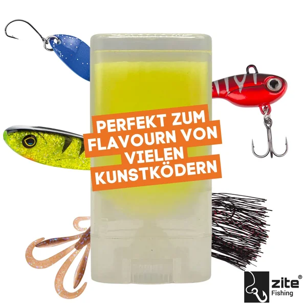 Zite Fishing Flave Boost Stick Käse gelb 100 g - Lockstoff-Stift für Gummifische, Wobbler, Blinker & Spoons_auswahl1