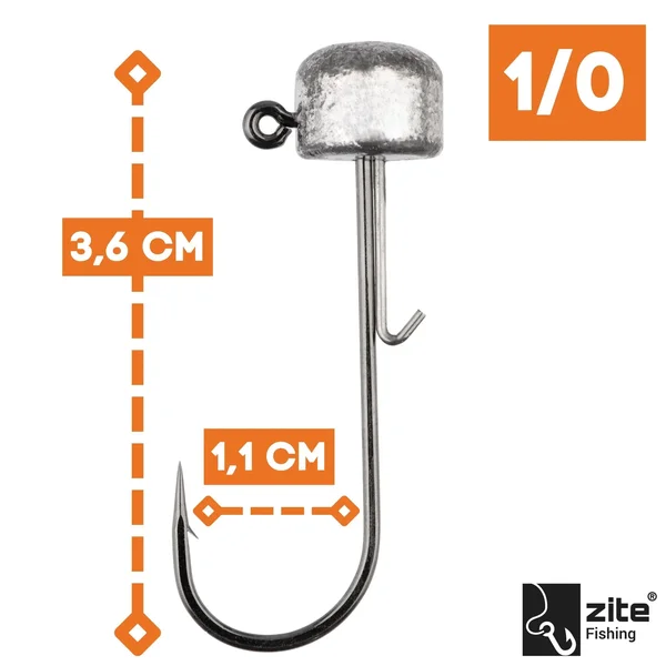 Stand Up Jigs 1/0# 3,5g für Gummiköder - Jighaken Grundangeln 5 Stück im Pack_auswahl1