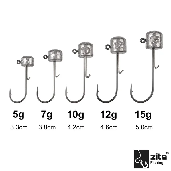 Zite Fishing Stand Up Jig Set 5-15g für Gummiköder - Jighaken Grundangeln 25 Stück in Sortierbox_auswahl1