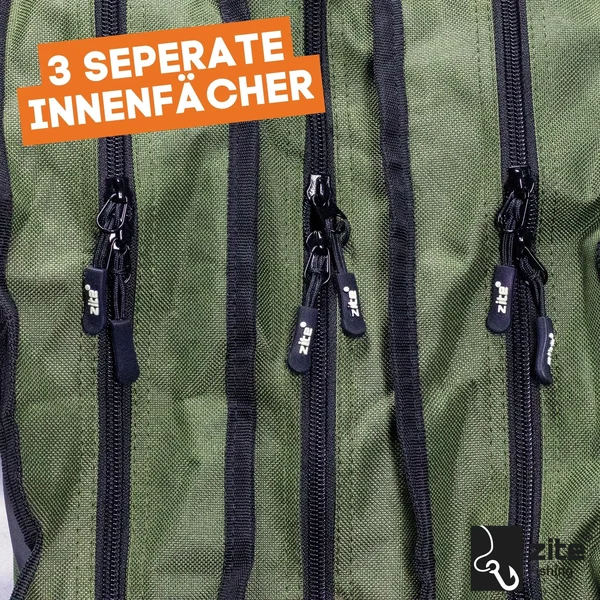 Rutentasche 170 cm mit 3 Innenfächern inkl. 2 Köderboxen – Polyester Angelruten-Futteral Zite Fishing_auswahl1