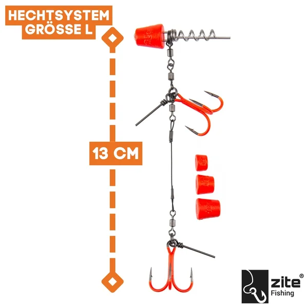 Zite Fishing Variables Hechtsystem L 13cm UV Neon 5-20g - ideal für Gummiköder 21-26 cm_auswahl1