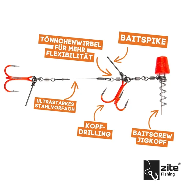 Zite Fishing Variables Hechtsystem L 13cm UV Neon 5-20g - ideal für Gummiköder 21-26 cm_auswahl3