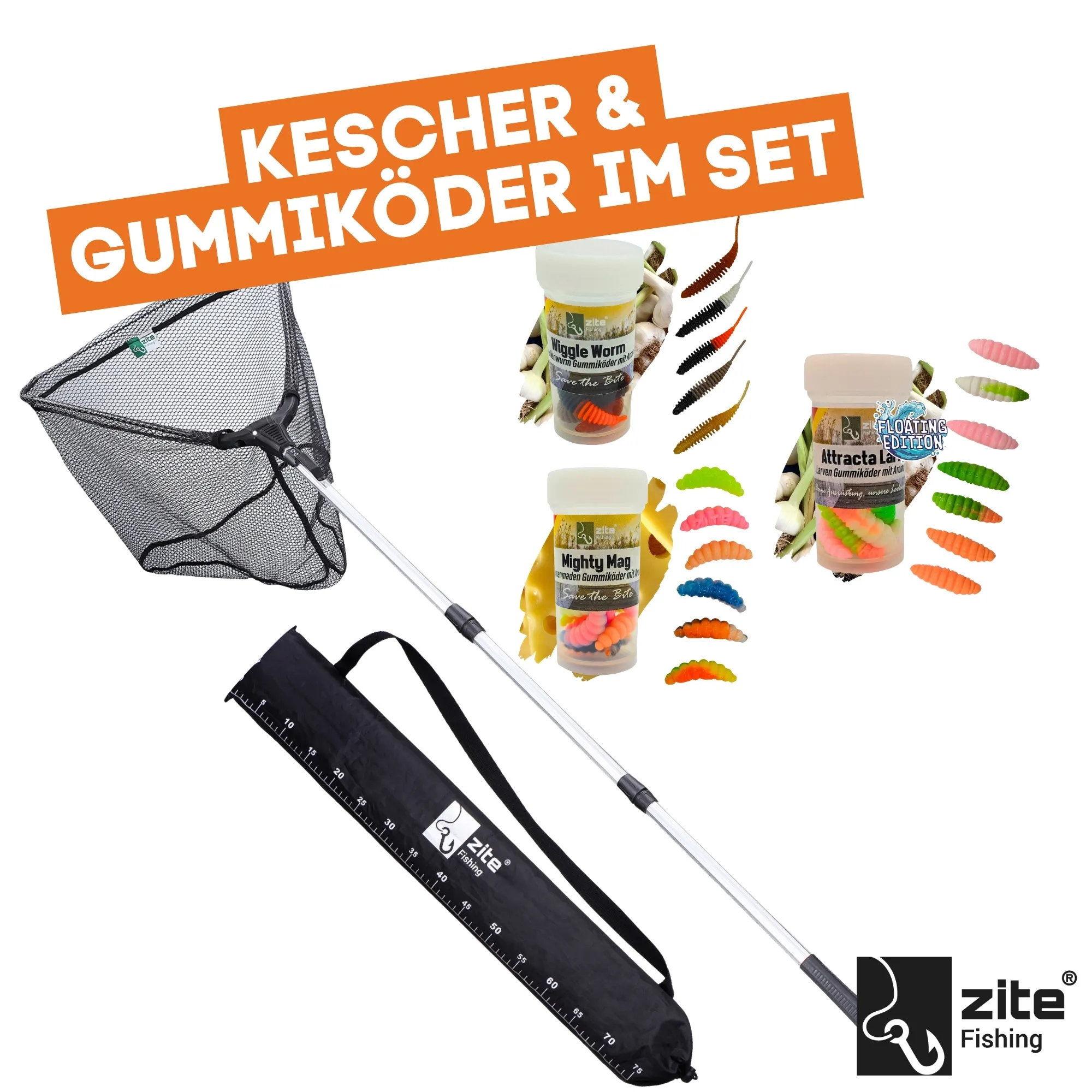 UL Forellen Gummiköder Rute 200cm - Trout Reel 1000 3+1BB - Köder - Schnur - Haken + GRATIS Kescher _auswahl12