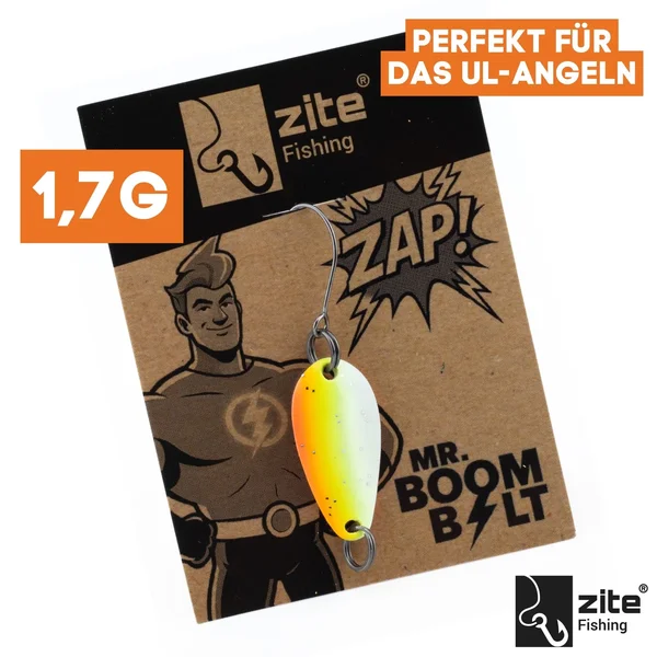 The Troutforce Spoon ZAP! 1,7 g – Mr. Boombolt – UV-aktiver UL Forellenköder Zite Fishing _auswahl1