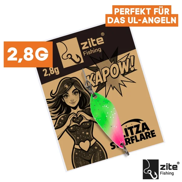 The Troutforce Spoon KAPOW! 2,8 g – Glitza Starflare – UV-aktiver Forellenspoon Zite Fishing _auswahl1