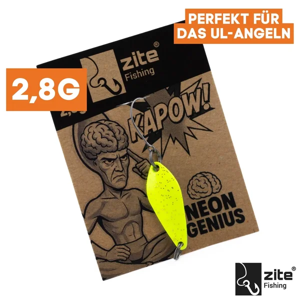 The Troutforce Spoon KAPOW! 2,8 g – Neon Genius – UV-aktiver Forellenspoon Zite Fishing_auswahl1