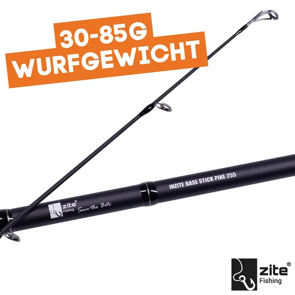 Zite Fishing Inzite Base Stick Pike 255cm 30–85g Hechtrute mit Spinning Reel Base 4000 Angelrolle 5+1_auswahl3