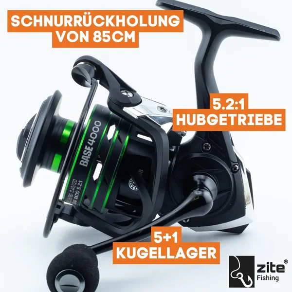 Zite Fishing Inzite Base Stick Pike 255cm 30–85g Hechtrute mit Spinning Reel Base 4000 Angelrolle 5+1_auswahl5