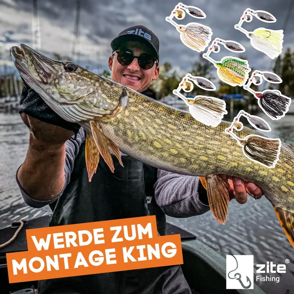 Inzite Rotator Spinnerbaits 16g – Haken 5/0 – Golden Coconut – mit Doppelspinnerblatt & Fransen_auswahl8