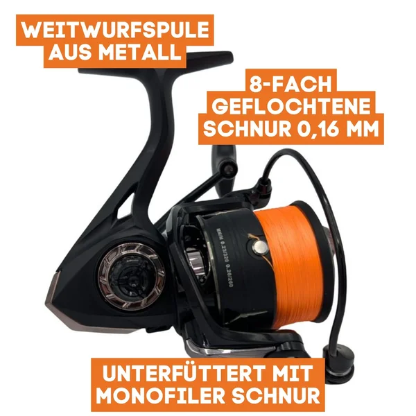 Zite Fishing Inzite Pro Stick Starter-Set Hecht Spinning Reel Pro 4000 bespult, Spinnerbait, Snaps & Inzite Braw_auswahl7