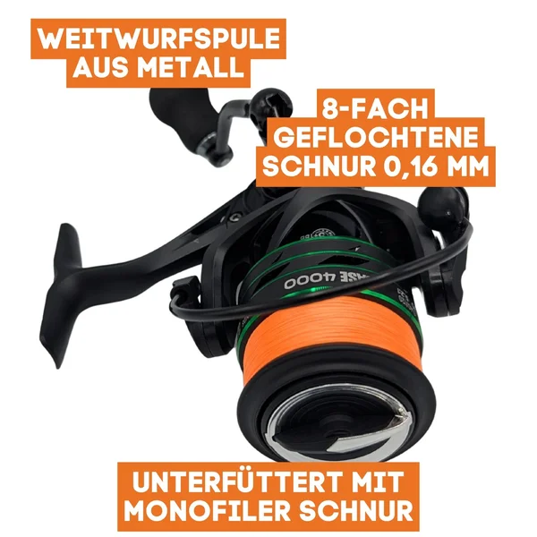 Hecht Base Komplettset - Inzite Base Stick Pike, Spinnig Reel Base 4000 bespult & GRATIS Gummifische + Hechtsysteme_auswahl4