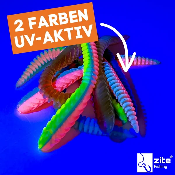 Zite Fishing Twerky Tailer Motoröl Knoblauch 7 cm 8 STK 3in1 Gummiköder Forelle_auswahl3