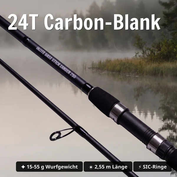 Zite Fishing Inzite Base Stick Starter-Set Zander Spinning Reel Base 3000 bespult, Jigspinner Natur & mehr_auswahl2