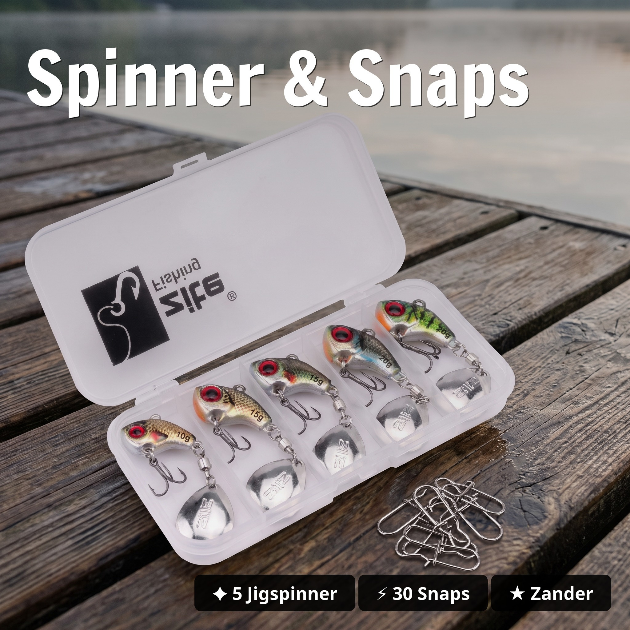 Zite Fishing Inzite Base Stick Starter-Set Zander Spinning Reel Base 3000 bespult, Jigspinner Natur & mehr_auswahl4