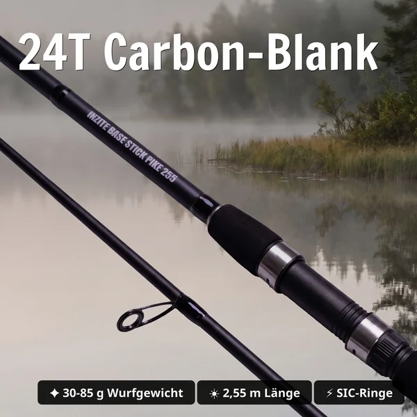 Zite Fishing Inzite Base Stick Starter-Set Hecht Spinning Reel Base 4000 bespult, Bladed Jigs & mehr_auswahl2