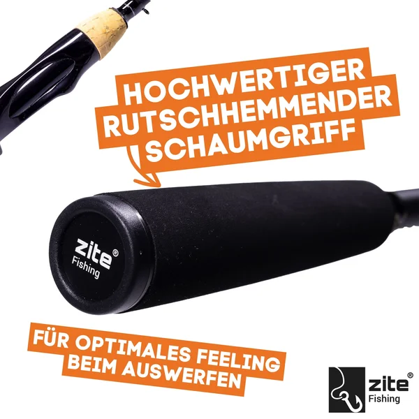 Inzite Pro Stick Barsch-Set - 225 cm Angelrute & Spinning Reel Pro 2000 bespult + Zubehör wie Schnur, Jighaken, Gummifis_auswahl3