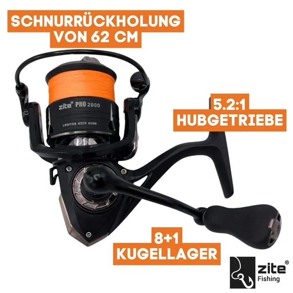 Inzite Pro Stick Barsch-Set - 225 cm Angelrute & Spinning Reel Pro 2000 bespult + Zubehör wie Schnur, Jighaken, Gummifis_auswahl4