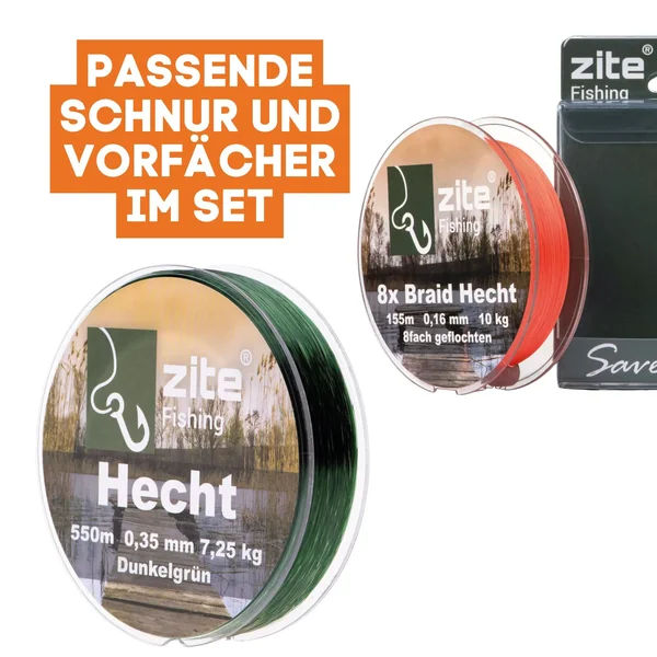 HechtSet,Inzite Pro Stick Hecht-Set - 255 cm Angelrute & Spinning Reel Pro 4000 + Zubehör wie Schnur, Jighaken, Gummifis_auswahl9