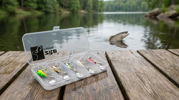 Zite Fishing Jigspinner Set Neon S 5g – 5 Farben für Barsch & Forelle inkl. Tackle-Box_auswahl5