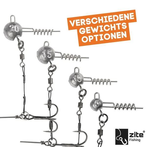 Zite Fishing Hecht-System Single Hook Natur 20g - ideal für Hechtköder 12-15 cm_auswahl3