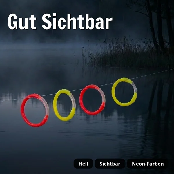 Zite Fishing Bissanzeiger Ringe Rot/Gelb – 4er Set –  Aal Karpfen Nachtangeln_auswahl3
